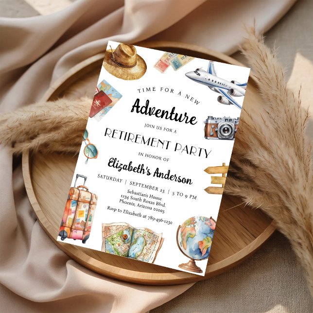 Invitation de retraite sur le thème du voyage d'av (Créateur téléchargé)