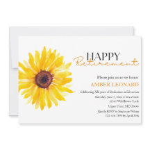 Invitation de retraite Tournesol | Enseignant ou A