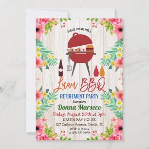 Invitation de retraite tropicale Luau Aloha BBQ