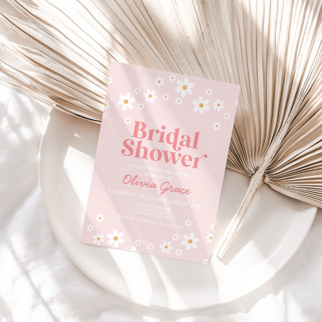 Invitation de Rétro Fête de Mariage Rose Fleur de  (Créateur téléchargé)