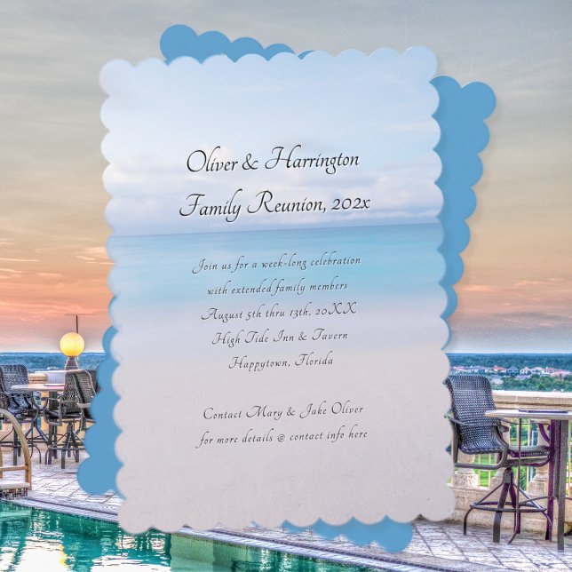 Invitation de réunion de famille à la plage de l'o (Créateur téléchargé)