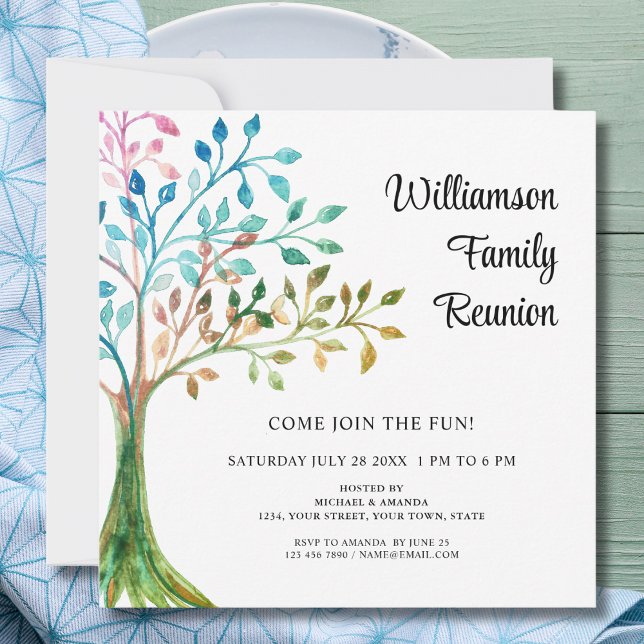 Invitation de réunion de famille Arbre généalogiqu (Créateur téléchargé)