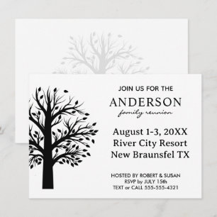 Invitation de réunion de famille Arbre Moderne Noi