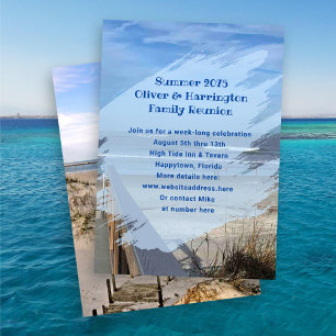 Invitation de réunion de famille aux dunes côtière