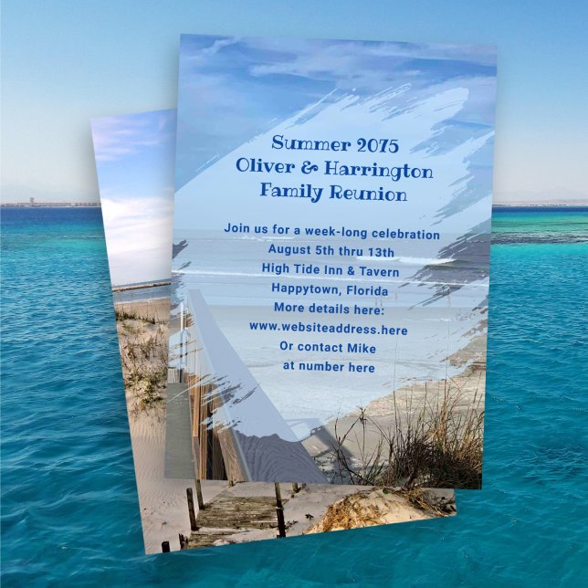 Invitation de réunion de famille aux dunes côtière (Créateur téléchargé)