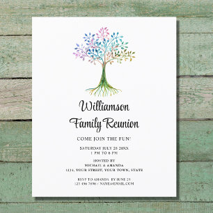Invitation de réunion de famille Budget Family Tre