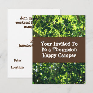 Invitation de réunion de famille Camping Voyage Fe