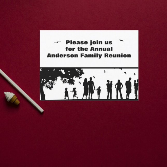 Invitation de réunion de famille graphique de piqu (Créateur téléchargé)