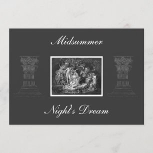 Invitation de rêve de la nuit d'été