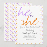 Invitation de révélation de sexe Confetti Hallowee
