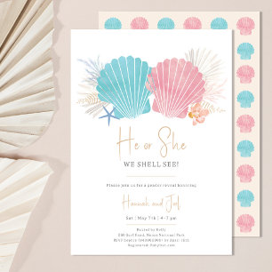 Invitation de Révélation du Sexe de Bébé Océan Il