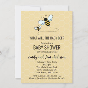 Invitation de révélation du sexe de l'abeille bour