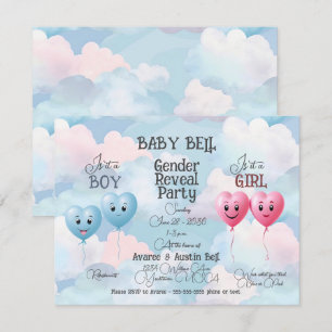 Invitation de révélation du sexe du bébé