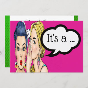 Invitation de révélation du sexe du bébé