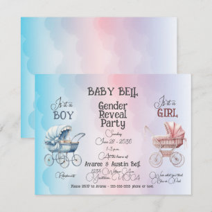 Invitation de révélation du sexe du bébé