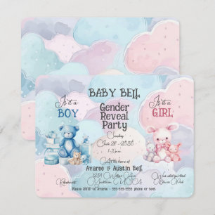 Invitation de révélation du sexe du bébé