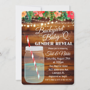 Invitation de révélation du sexe du bébé dans un p