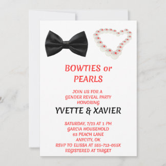 Invitation de révélation du sexe 'Nœuds papillon o