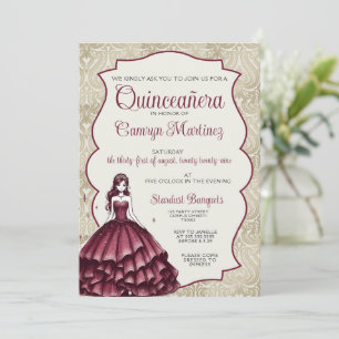 Invitation de robe de Quinceañera en Bourgogne