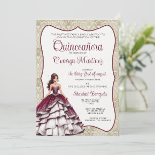 Invitation de robe de Quinceañera en Bourgogne