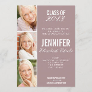 Invitation de rose Photo Graduation