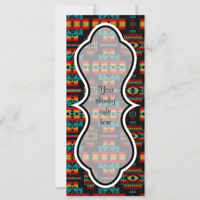 Invitation de rouge, jaune et bleue lumineuse de (Devant)