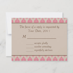 Invitation de RSVP de mariage Cheval et Carrosse