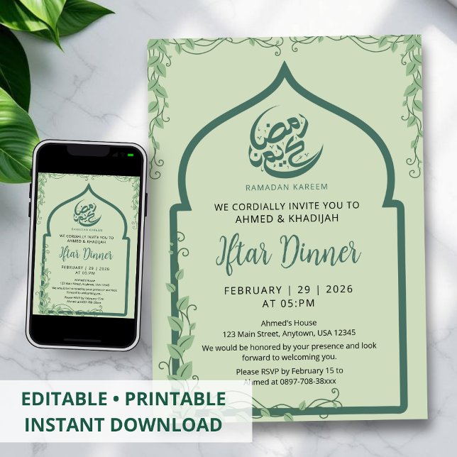 Invitation de rupture du jeûne de Ramadan avec une (Créateur téléchargé)