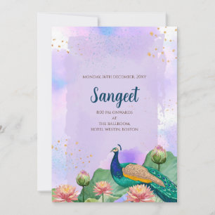 Invitation de Sangeet indien et Cartes d'invitatio