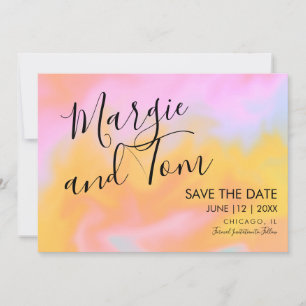Invitation de sauvegarde de date abstraite Groovy