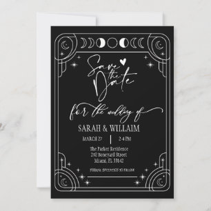 Invitation de sauvegarde de date d'amour sombre de