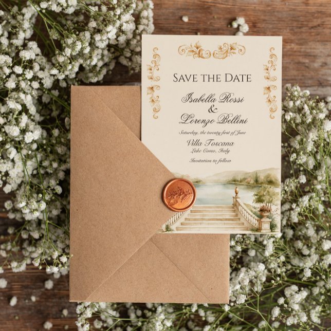 Invitation de sauvegarde de date de destination du (Créateur téléchargé)