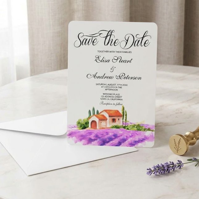Invitation de sauvegarde de date de vignoble tosca (Créateur téléchargé)