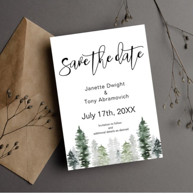 Invitation de sauvegarde de date d'hiver de montag (Créateur téléchargé)