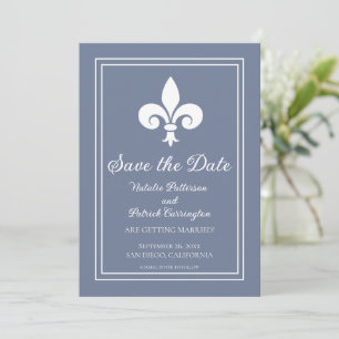 Invitation de sauvegarde de date Dusty Blue