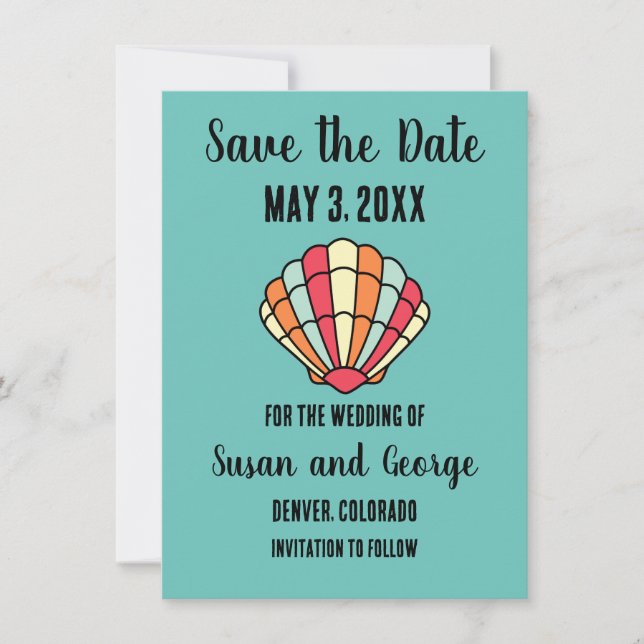 Invitation de sauvegarde de date nautique de plage (Devant)