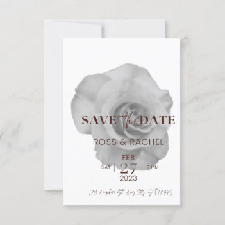Invitation de sauvegarde de fleur de script simple