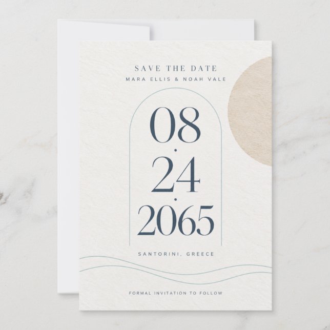 Invitation de sauvegarde de la date | Aegea Editor (Devant)