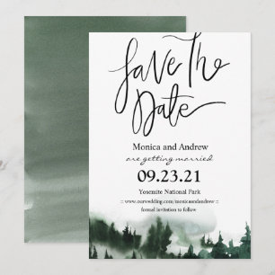 Invitation de sauvegarde de la date de la forêt de