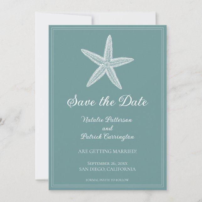 Invitation de sauvegarde de la date de l'étoile de (Devant)