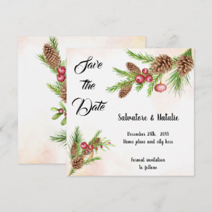 Invitation de sauvegarde de la date de Noël