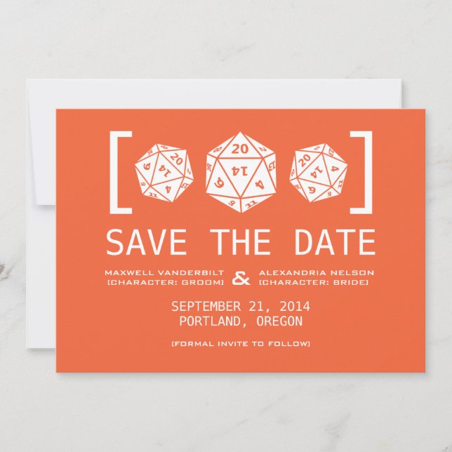 Invitation de sauvegarde de la date pour les joueu (Devant)