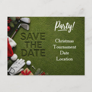 Invitation de sauvegarde de Noël pour le golf 