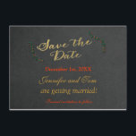 Invitation de sauvegarde de tableau de craie de No<br><div class="desc">Invitation de sauvegarde de tableau de craie de Noël de houx. Cela peut être personnalisé pour tout événement.</div>