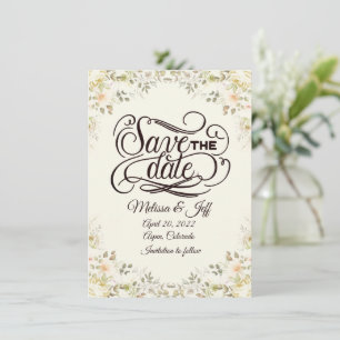 Invitation de sauvegarde florale d'automne