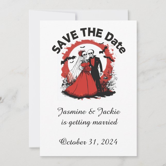 Invitation de sauvegarde Halloween (Devant)