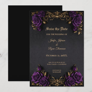Invitation de sauvegarde Halloween gothique vintag