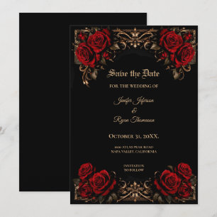 Invitation de sauvegarde Halloween gothique vintag