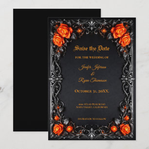 Invitation de sauvegarde Halloween gothique vintag