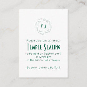 Invitation de scellement de temple à cercle de mon